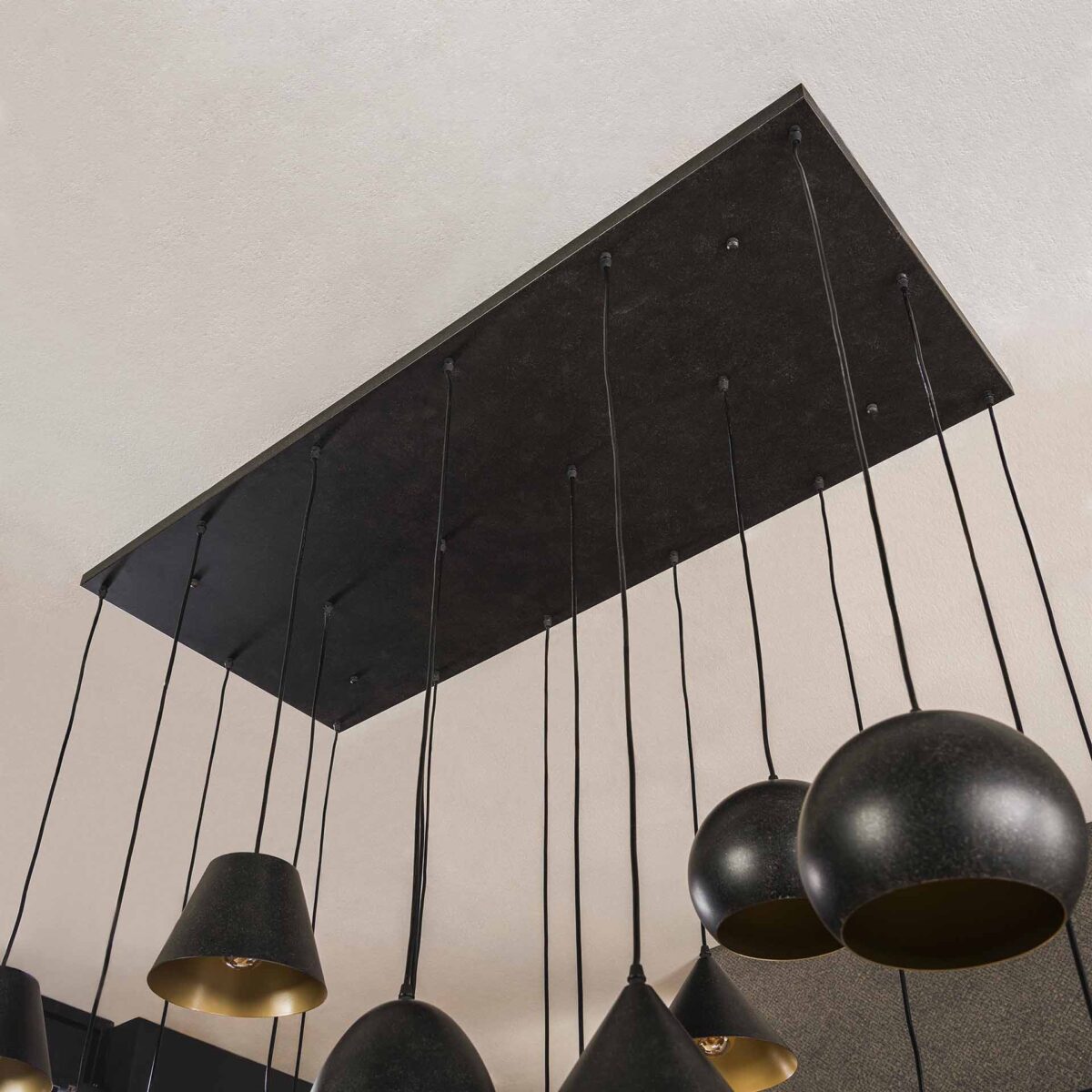 Lampe suspendue 18L XXL metalen kap / Arctic Noir – Image 4