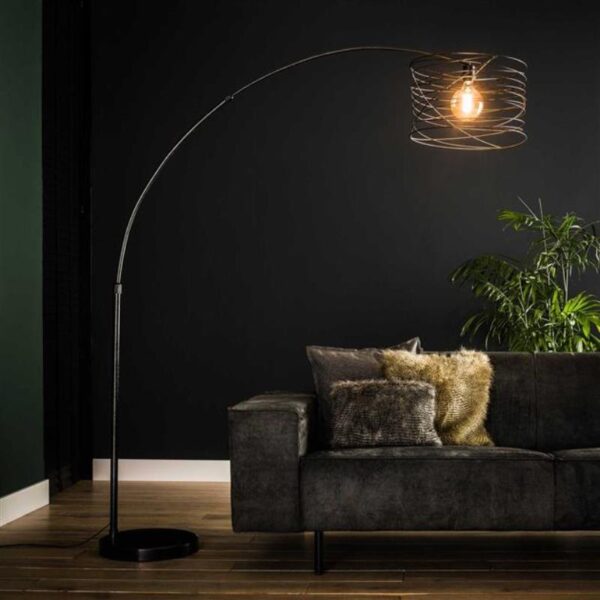 Lampe à arc Ø45 curl / Charbon de bois