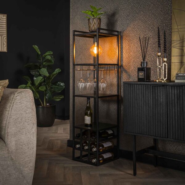 Lampe publicitaire pour le vin decorate / Charbon de bois