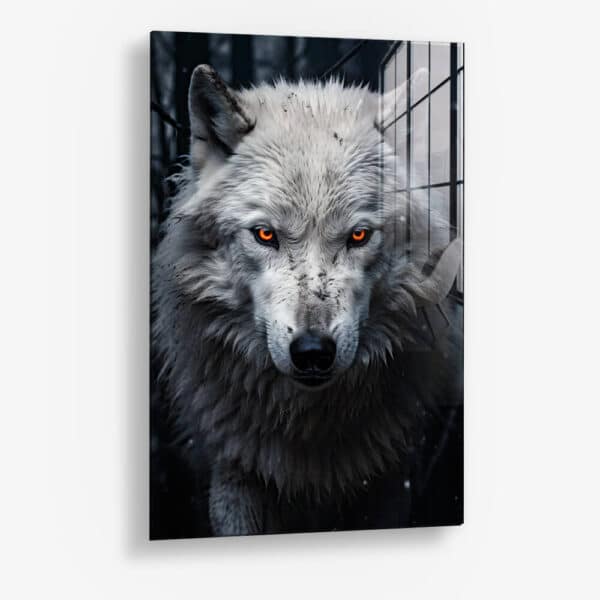 Snowy Wolf II – Verre