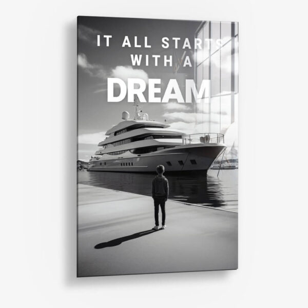 Yacht Dream B&W – Verre