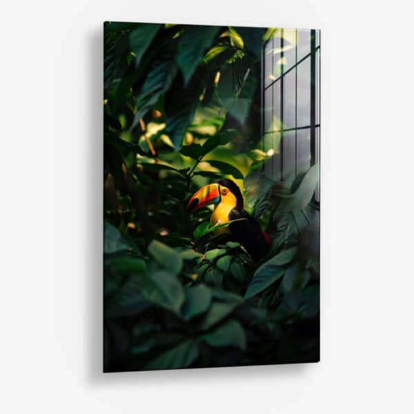 Tucan between the Leaves – Verre