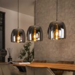 Lampe suspendue 3L drift glass / Verre gris fumé