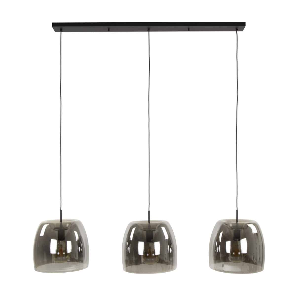 Lampe suspendue 3L drift glass / Verre gris fumé – Image 5