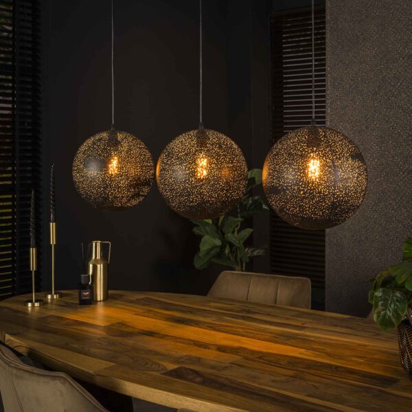 Lampe suspendue 3x Ø30 zip / Arctic Noir