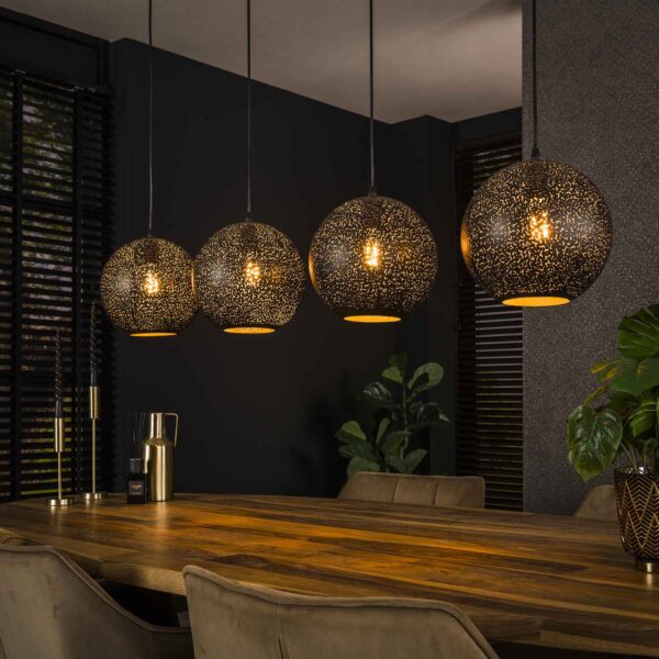 Lampe suspendue 4x Ø25 zip / Arctic Noir
