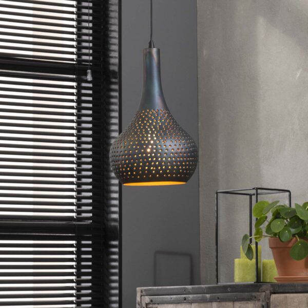 Lampe suspendue 1x industry concrete kegel / Black Brun