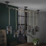 Lampe suspendue 7L twist wikkel XL / Gris ardoise – Image 2