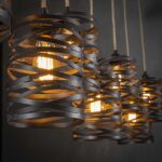 Lampe suspendue 7L twist wikkel XL / Gris ardoise – Image 3