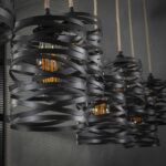 Lampe suspendue 7L twist wikkel XL / Gris ardoise – Image 4