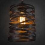 Lampe suspendue 7L twist wikkel XL / Gris ardoise – Image 5