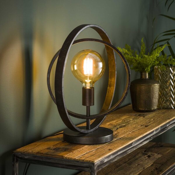 Lampe de table 1L Turn around / Charbon de bois