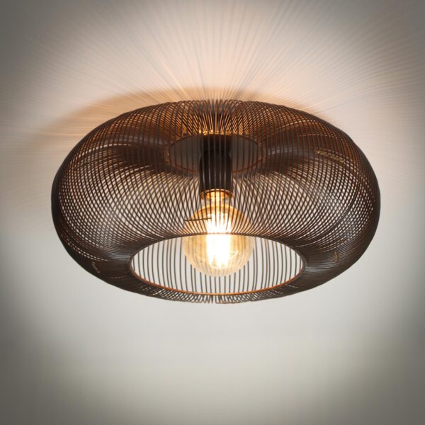 Plafonnier Ø43 copper twist / Nickel noir