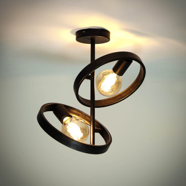 Plafonnier 2L hover / Charbon de bois