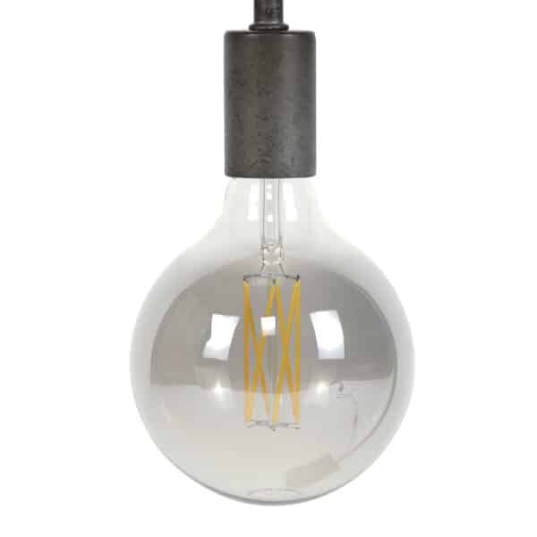 LED [G125] filament bulb Ø12,5 – E27 6W dimmable / Verre gris fumé
