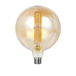 LED [G150] filament bulb Ø15 – E27 12W dimmable / Verre de couleur ambre