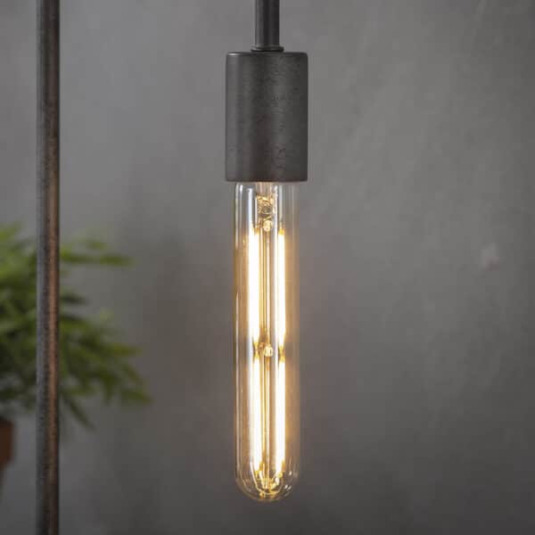 LED [T32–L185] filament tube 18,5 cm – E27 4W dimmable / Verre de couleur ambre