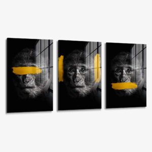 Lot: "3 Wise Monkeys" (3x) – Verre