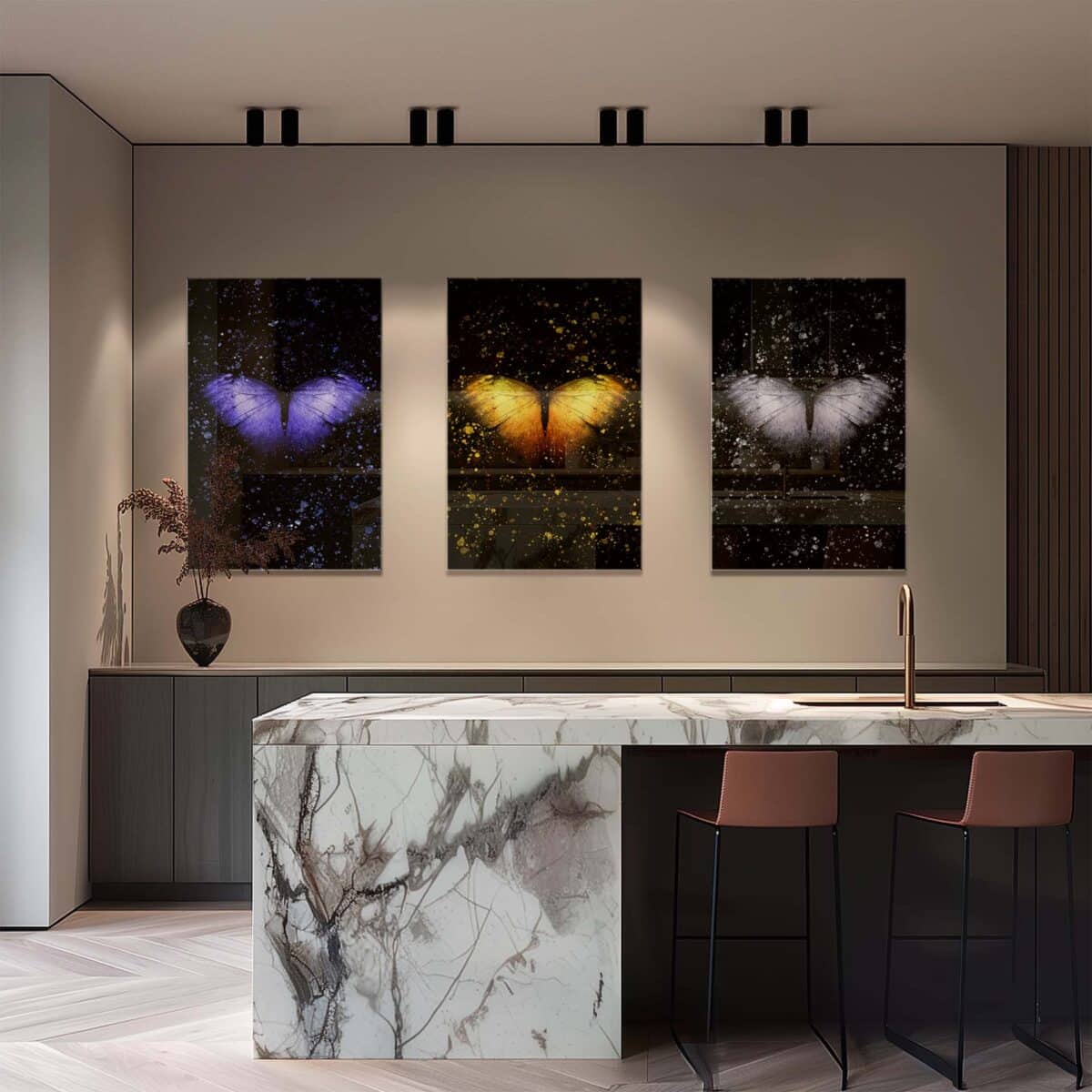 Lot: "Butterfly Art" (3x) – Verre – Image 3
