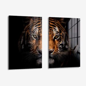 Lot: "Tiger face" (2x) – Verre