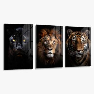Lot: "Big Cats" (3x) – Verre