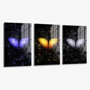 Lot: "Butterfly Art" (3x) – Verre