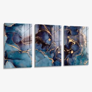 Lot: "Blue Marble" (3x) – Verre