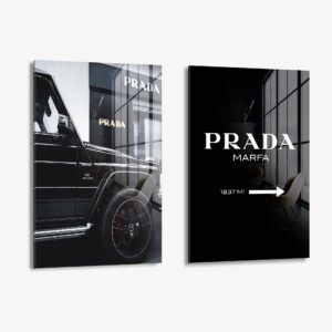 Lot: "Prada Noir" (2x) – Verre
