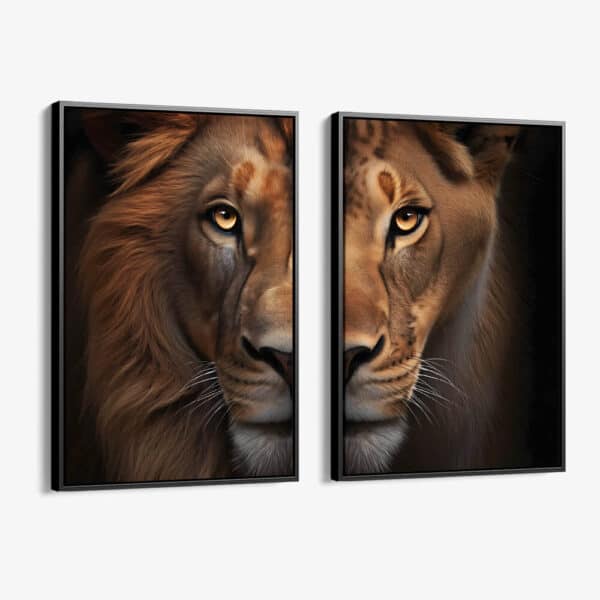 Lot: "Lion & Lioness Color II" (2x)