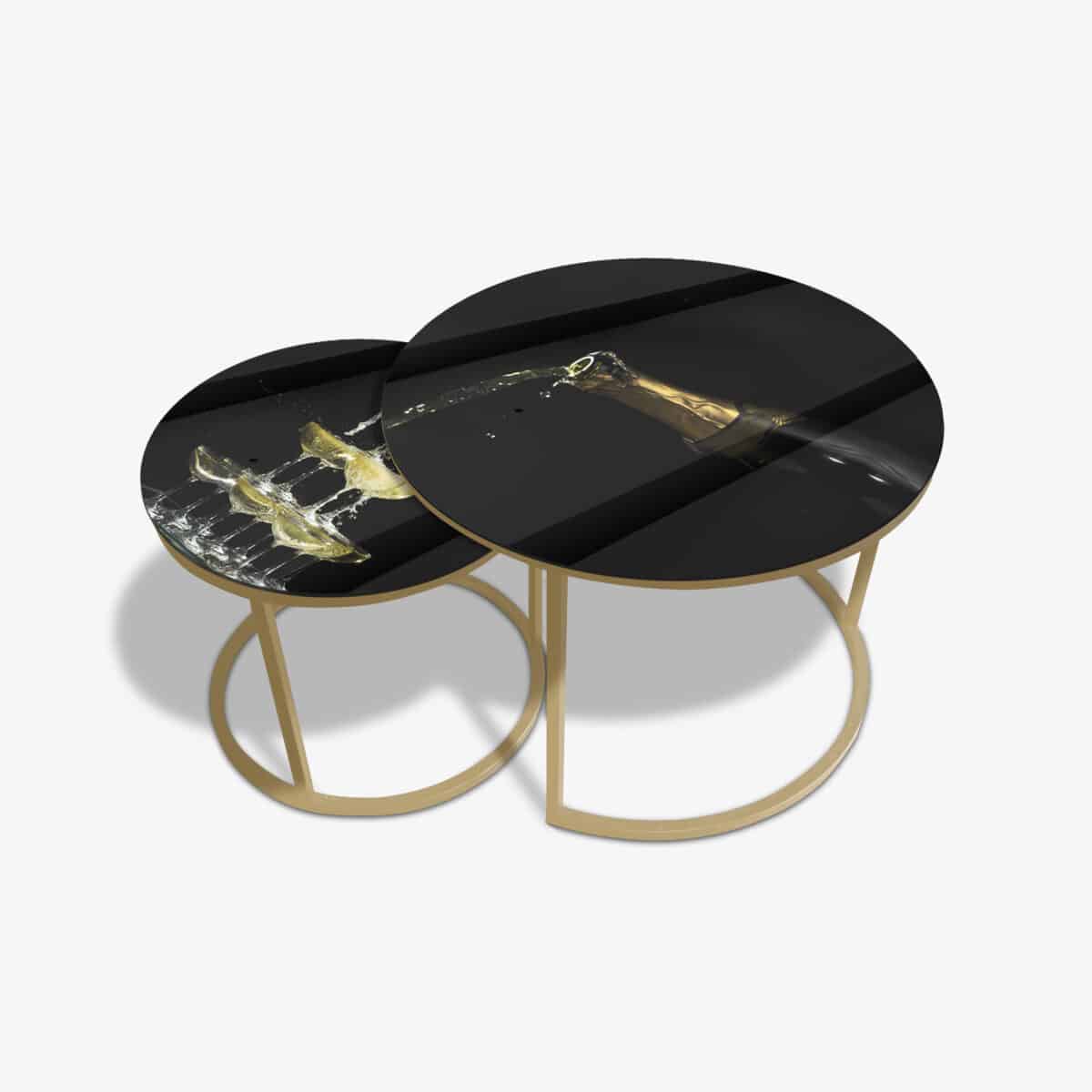 Table basse noire - Champagne Fountain – Image 2