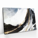 "Black,  White & Gold Abstract" – Image 2