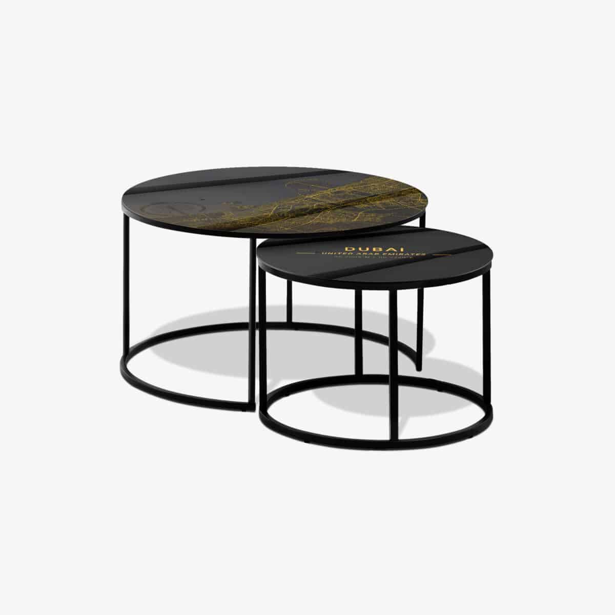 Table basse noire - Dubai Gold – Image 1