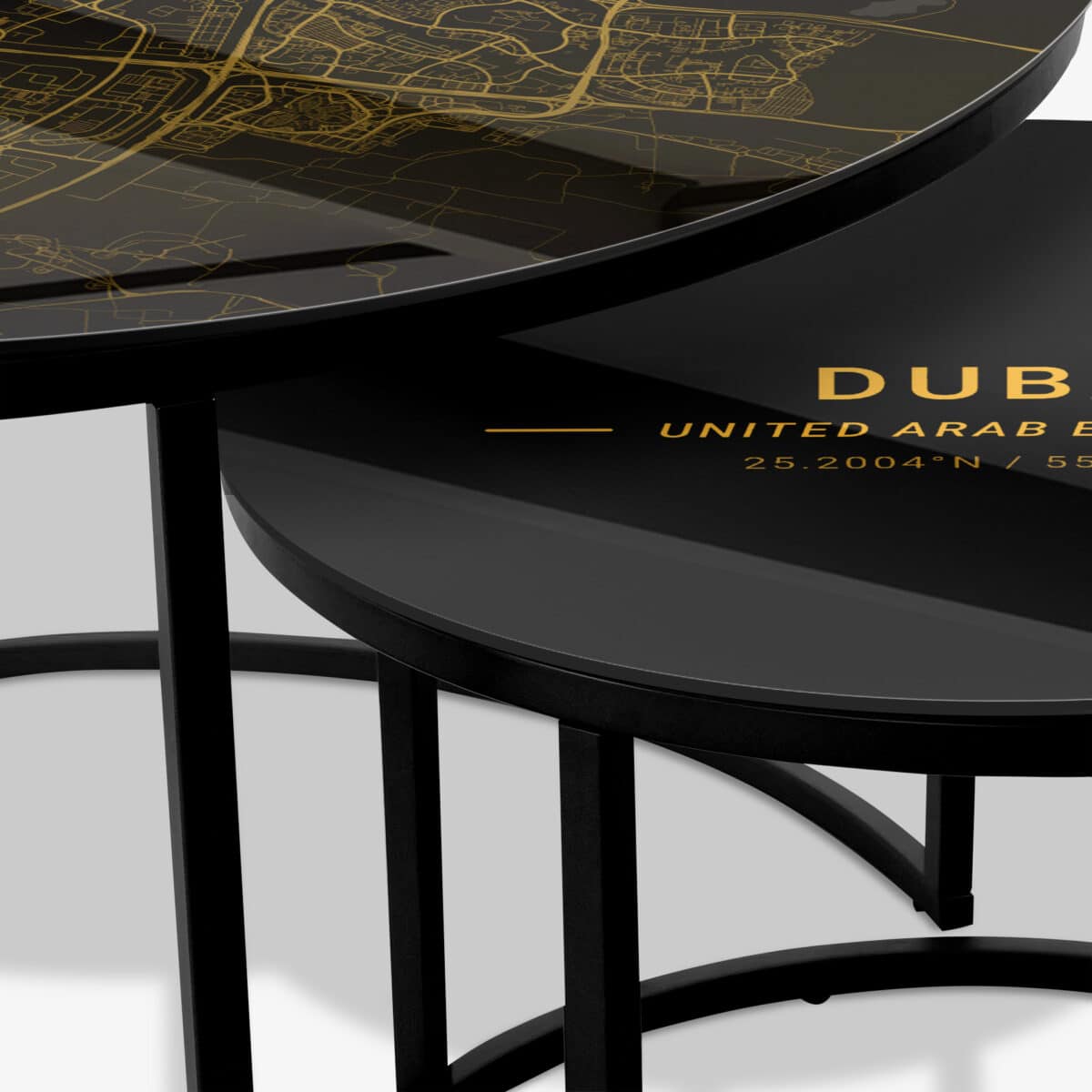 Table basse noire - Dubai Gold – Image 3