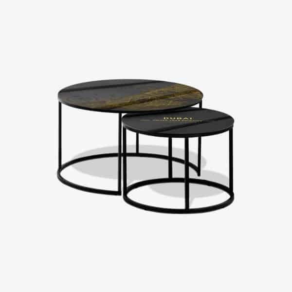 Table basse noire - Dubai Gold