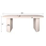 Table à manger arch stone 215x90cm / Composite de marbre – Image 5