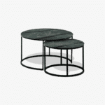 Table basse noire - Green & Gold Marble