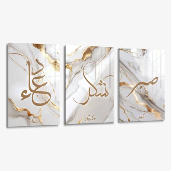 Lot: "Sabr, Dua & Shukr II" (3x) – Verre