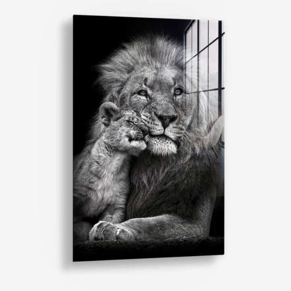 Lion With Cub – Verre