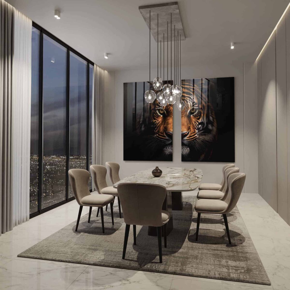 Lot: "Tiger face" (2x) – Verre – Image 3