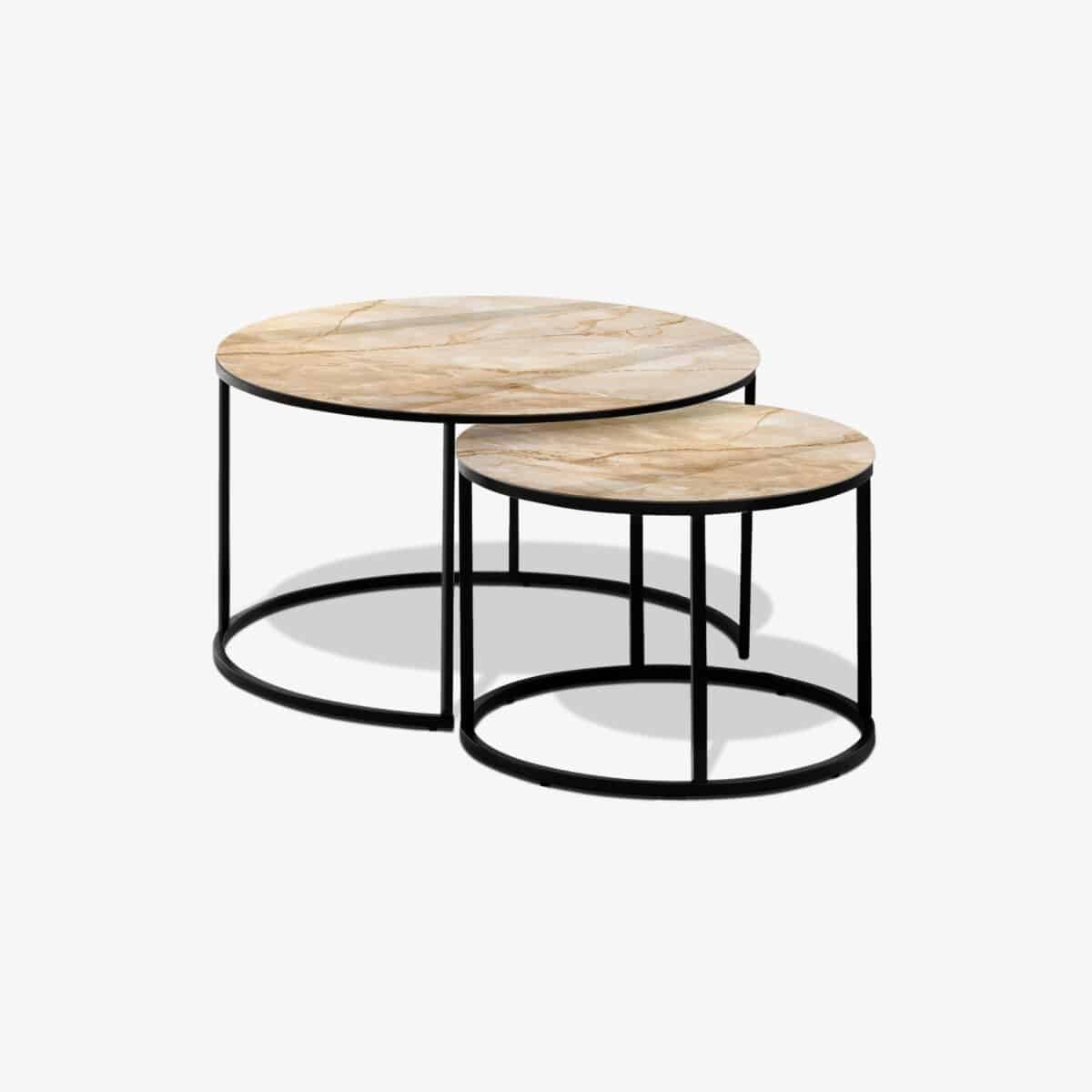 Table basse noire - Golden Veins – Image 1