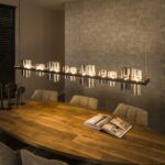 Lampe suspendue 14L cylinder mixed glass