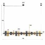 Lampe suspendue 14L cylinder mixed glass – Image 5
