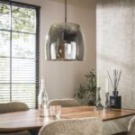 Lampe suspendue 1L drift glass / Verre gris fumé – Image 2