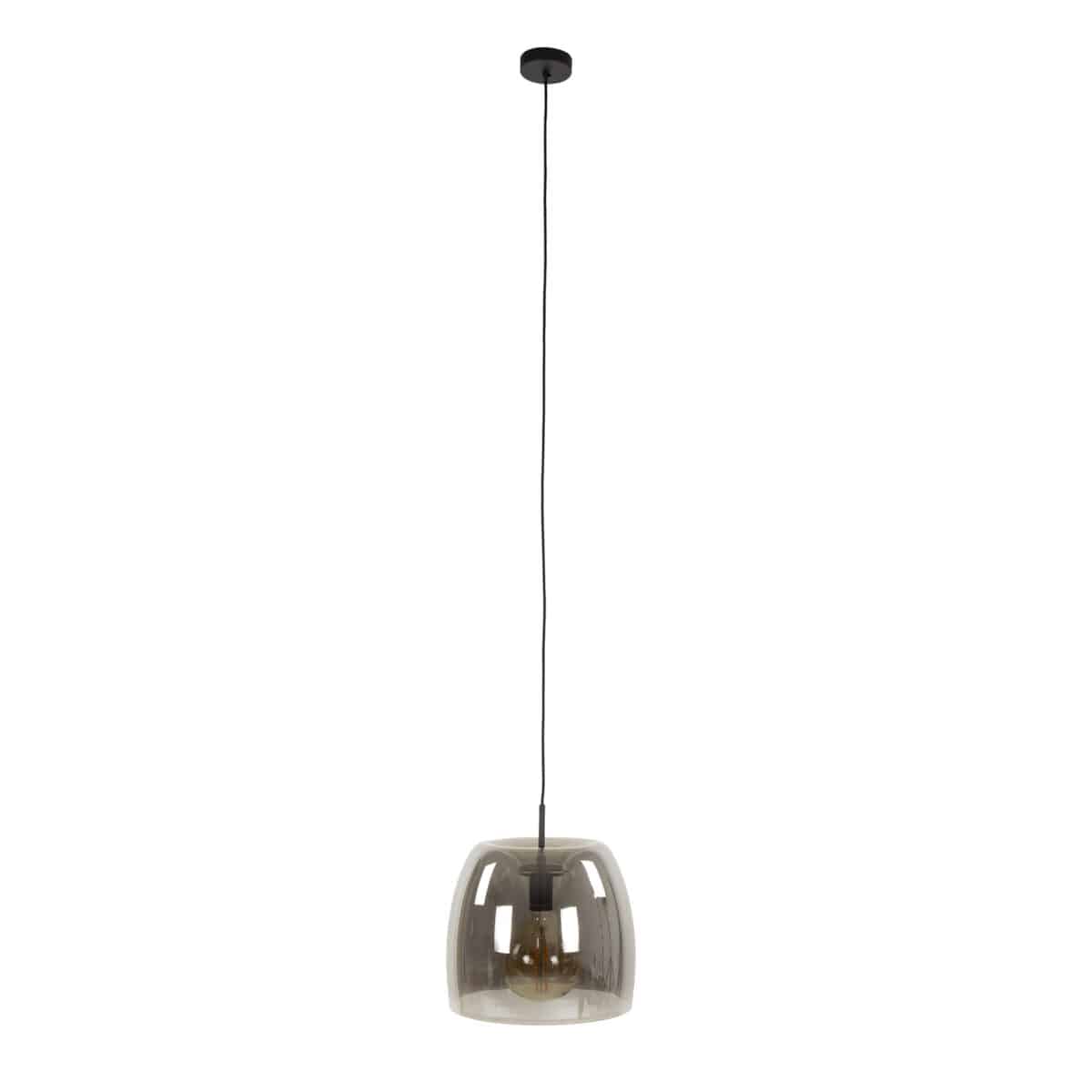 Lampe suspendue 1L drift glass / Verre gris fumé – Image 3