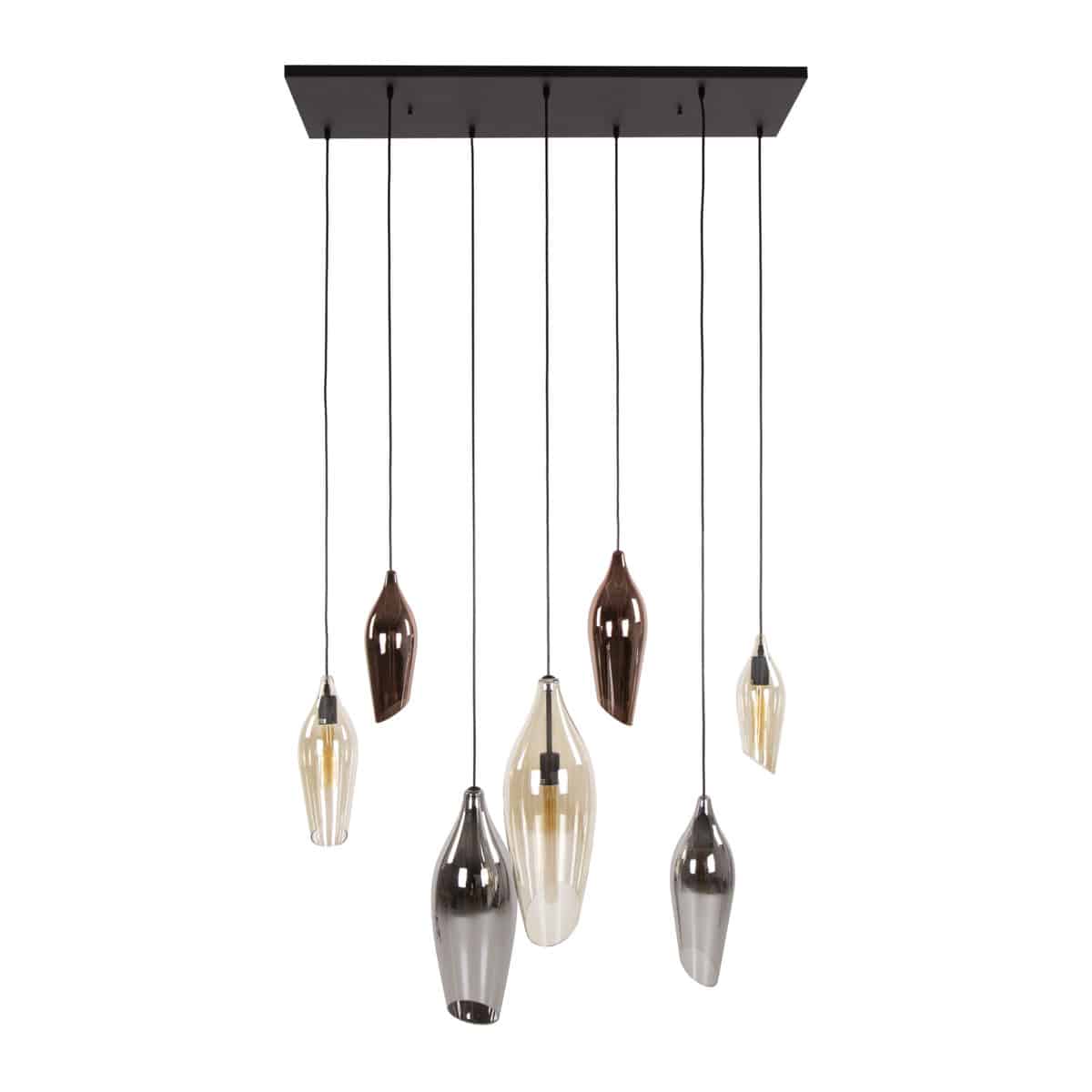 Lampe suspendue 4+3 cocoon mix glass / Noir – Image 4