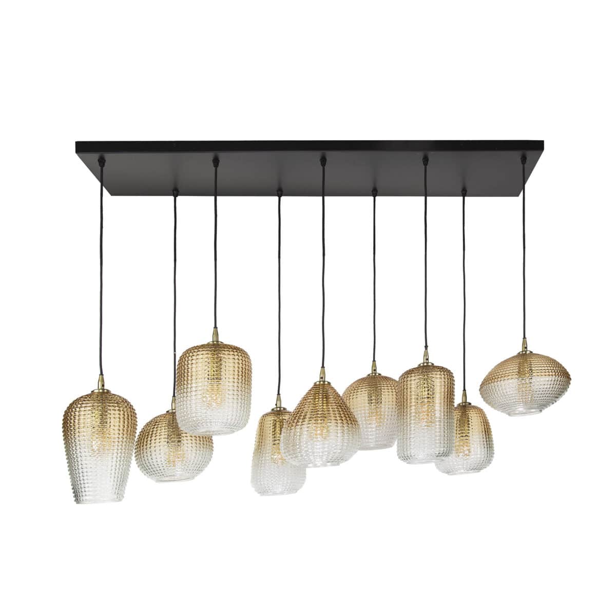Lampe suspendue 5+4 dot pattern / Verre de couleur ambre – Image 4