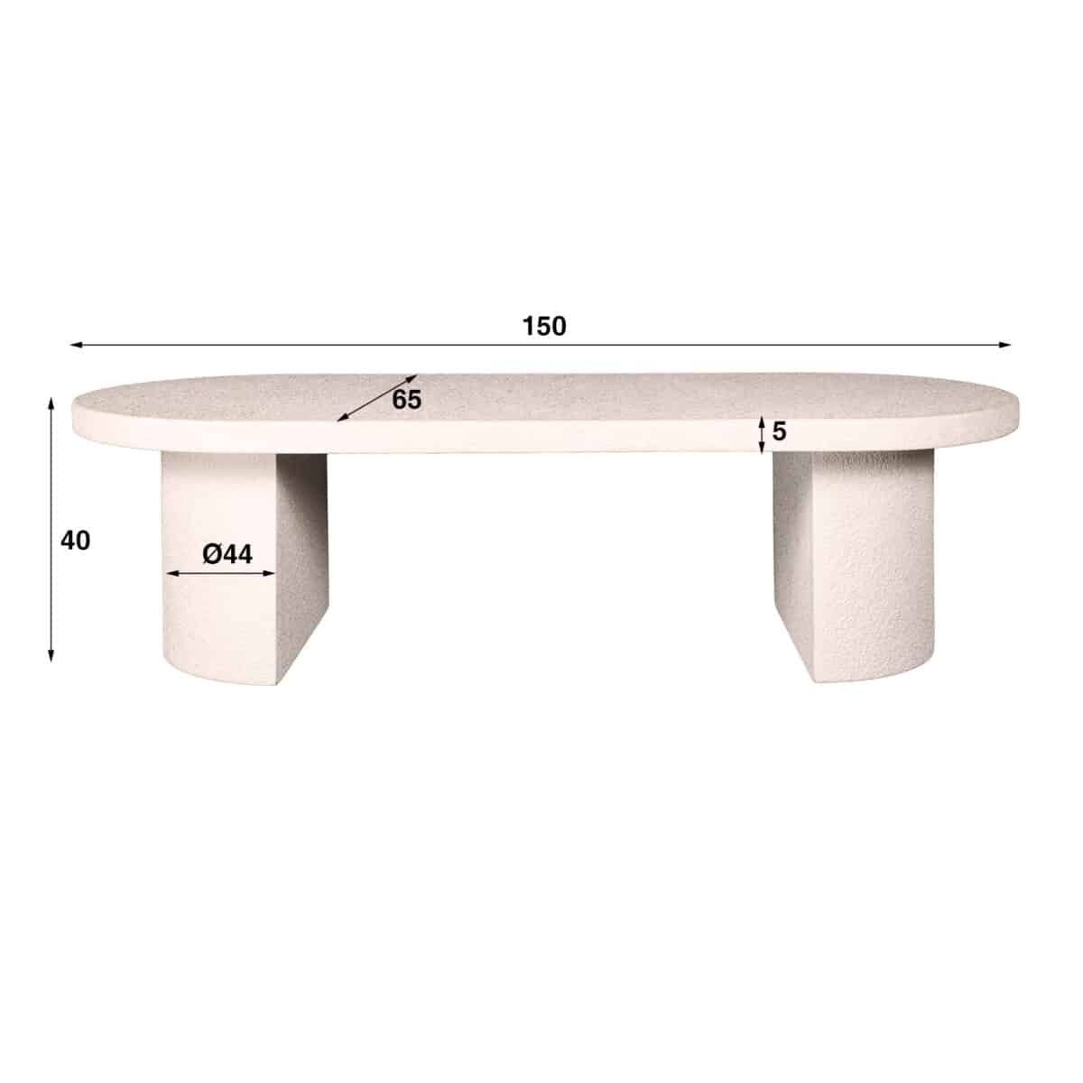 Table basse 150 arch stone / Composite de marbre – Image 4