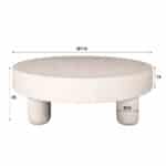 Table basse D110 bulky stone / Composite de marbre – Image 3