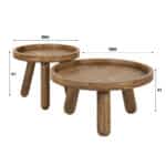 Table basse set/2 tripod / Solid Mango (Sand Color) – Image 5