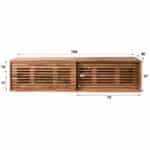 Meuble TV 2 Doors Floating Slide / Acacia naturel massif – Image 5